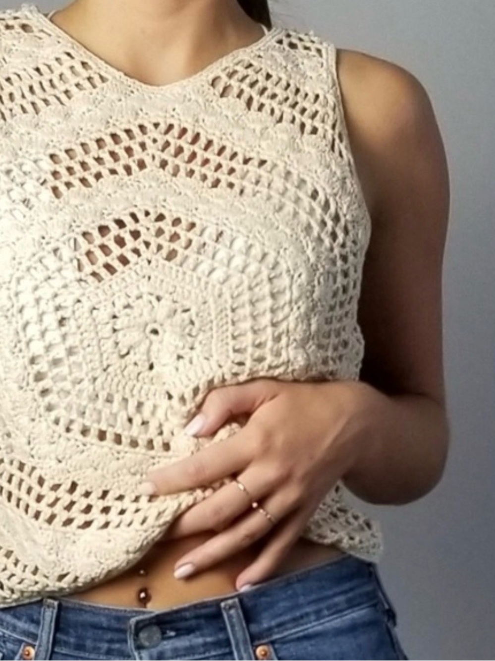 Altard State Crochet Top – Size S | Boho Luxe Essential